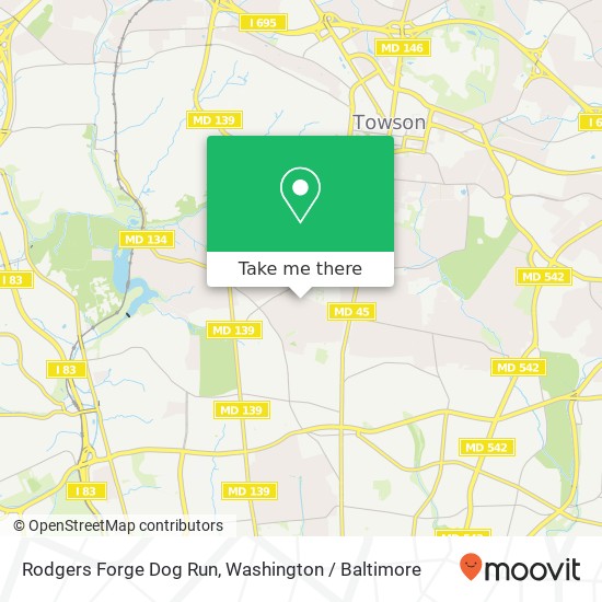 Rodgers Forge Dog Run map