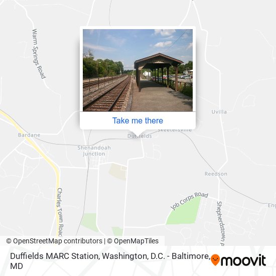 Duffields MARC Station map