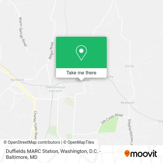 Duffields MARC Station map