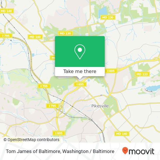 Mapa de Tom James of Baltimore