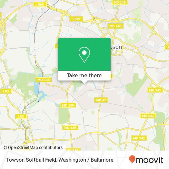 Mapa de Towson Softball Field