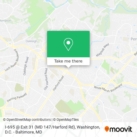 I-695 @ Exit 31 (MD 147 / Harford Rd) map