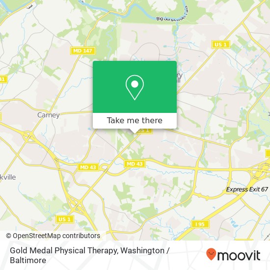 Mapa de Gold Medal Physical Therapy