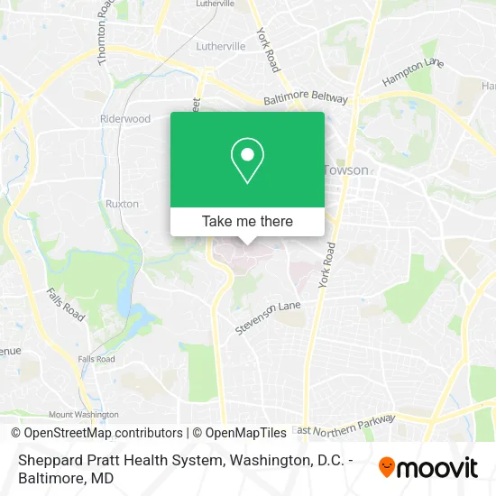 Sheppard Pratt Health System map