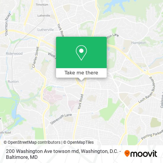 Mapa de 200 Washington Ave towson md