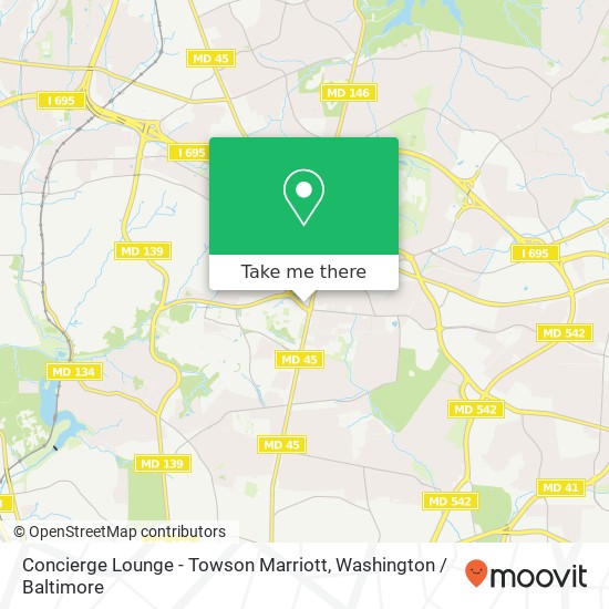 Concierge Lounge - Towson Marriott map