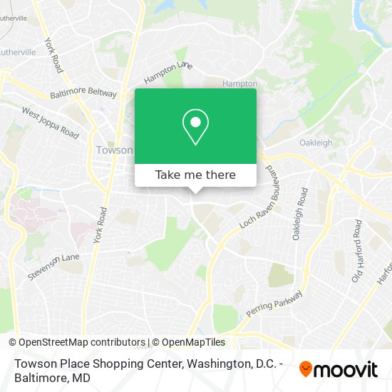 Towson Place Shopping Center map