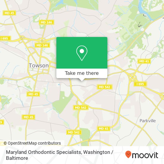 Mapa de Maryland Orthodontic Specialists