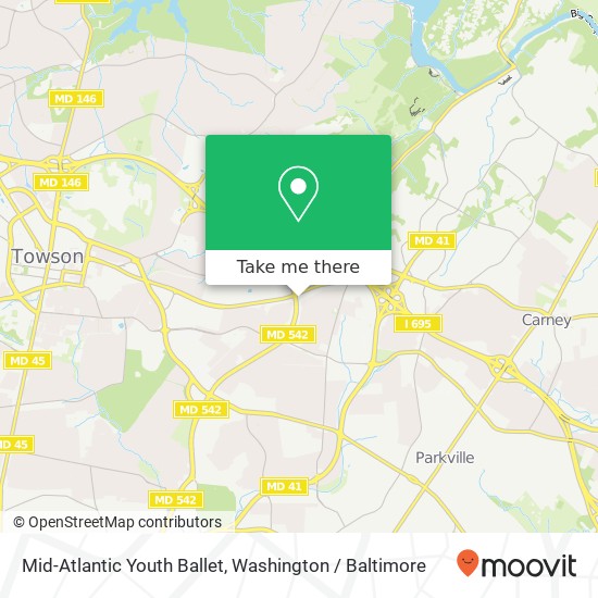 Mapa de Mid-Atlantic Youth Ballet