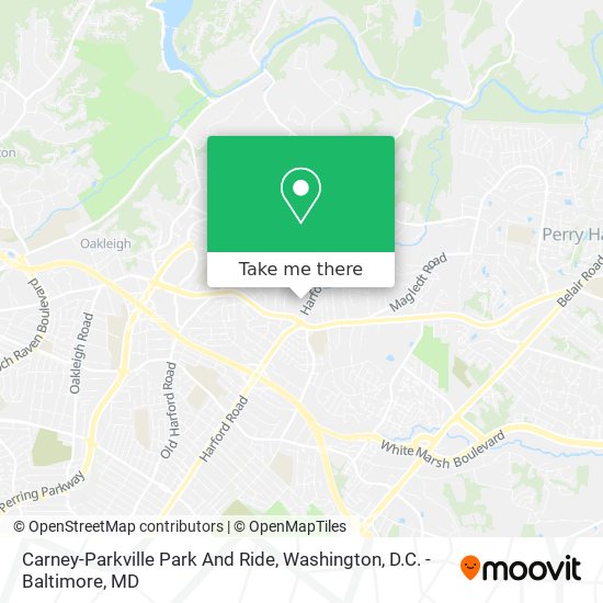Carney-Parkville Park And Ride map