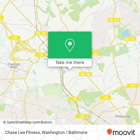 Mapa de Chase Lea Fitness