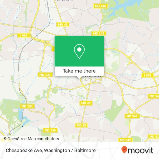 Mapa de Chesapeake Ave