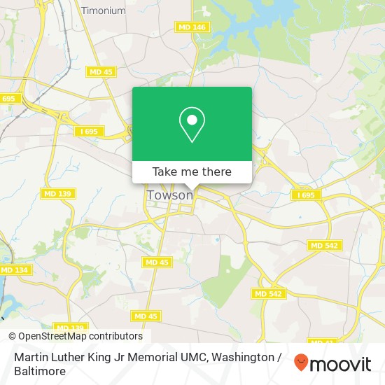 Martin Luther King Jr Memorial UMC map