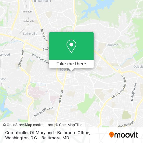 Comptroller Of Maryland - Baltimore Office map