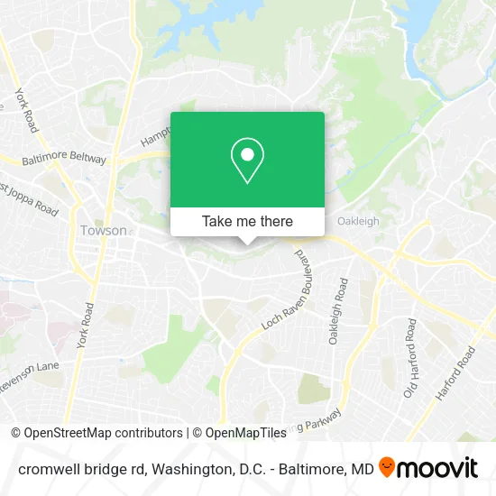 cromwell bridge rd map