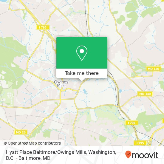 Mapa de Hyatt Place Baltimore / Owings Mills
