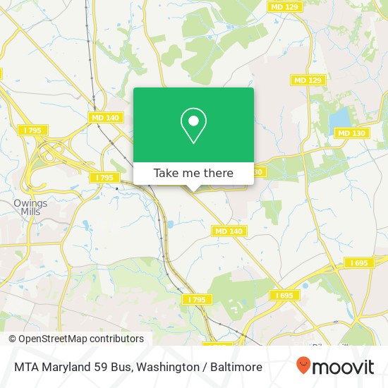 MTA Maryland 59 Bus map
