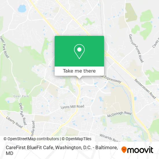 CareFirst BlueFit Cafe map