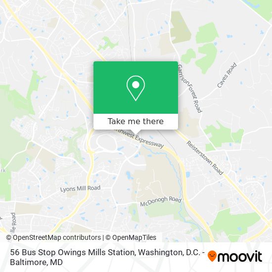 Mapa de 56 Bus Stop Owings Mills Station