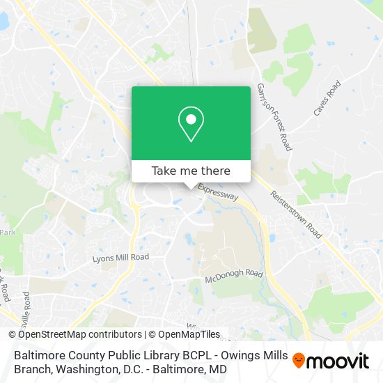 Baltimore County Public Library BCPL - Owings Mills Branch map