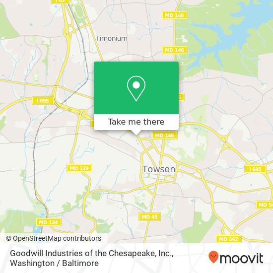 Mapa de Goodwill Industries of the Chesapeake, Inc.