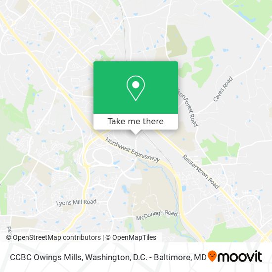 CCBC Owings Mills map