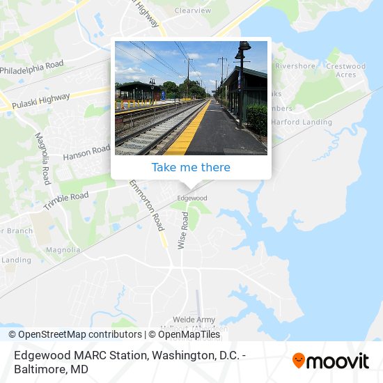 Edgewood MARC Station map