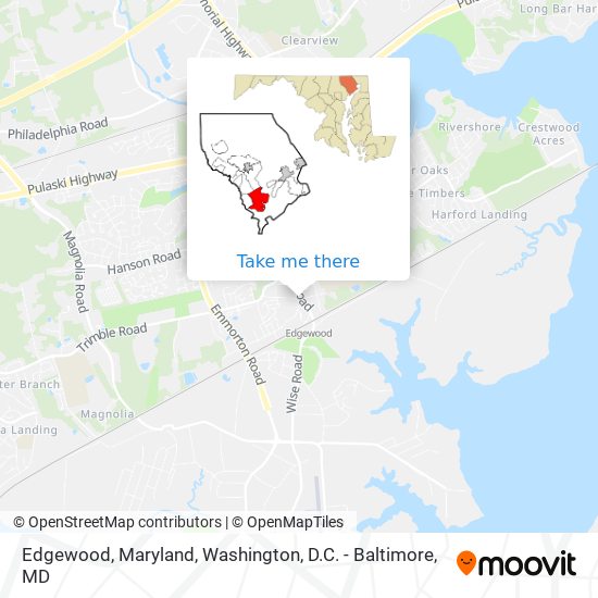 Mapa de Edgewood, Maryland