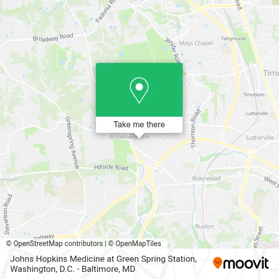 How to Get to Johns Hopkins Medicine at Green Spring Station in ...