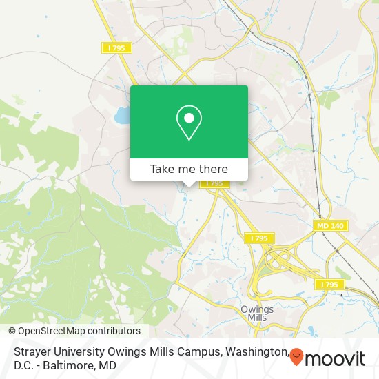 Strayer University Owings Mills Campus map