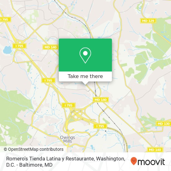 Mapa de Romero's Tienda Latina y Restaurante