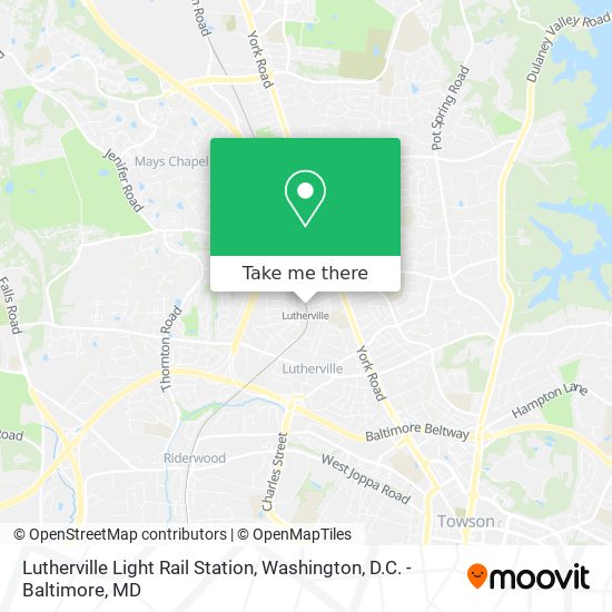 Mapa de Lutherville Light Rail Station