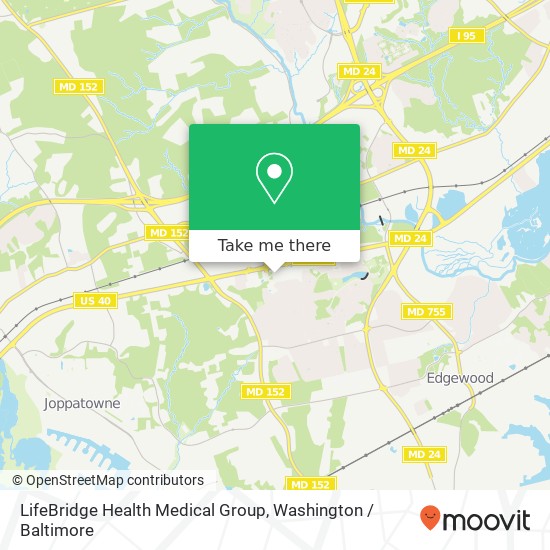 Mapa de LifeBridge Health Medical Group