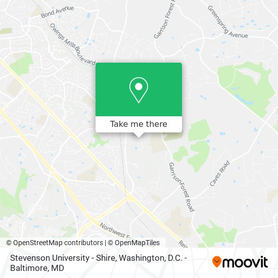 Stevenson University - Shire map