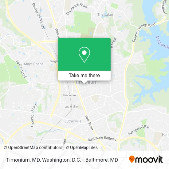 Timonium, MD map
