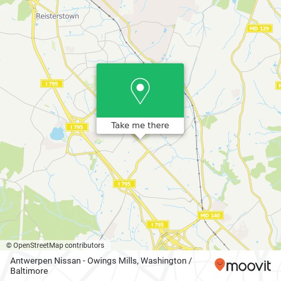 Antwerpen Nissan - Owings Mills map