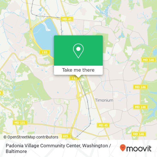 Padonia Village Community Center map