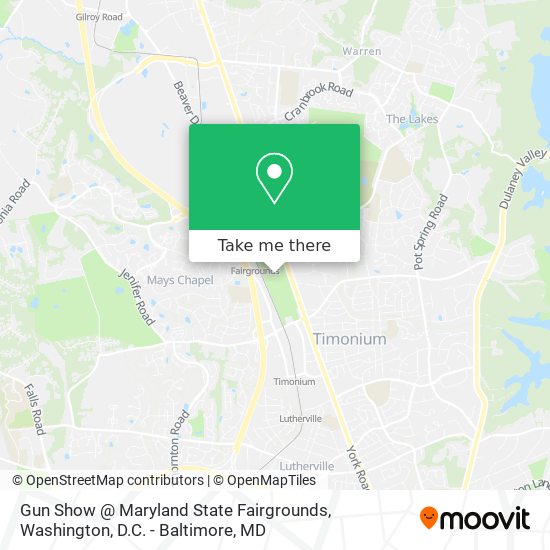 Gun Show @ Maryland State Fairgrounds map