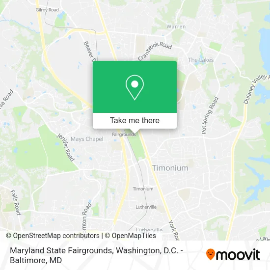 Mapa de Maryland State Fairgrounds