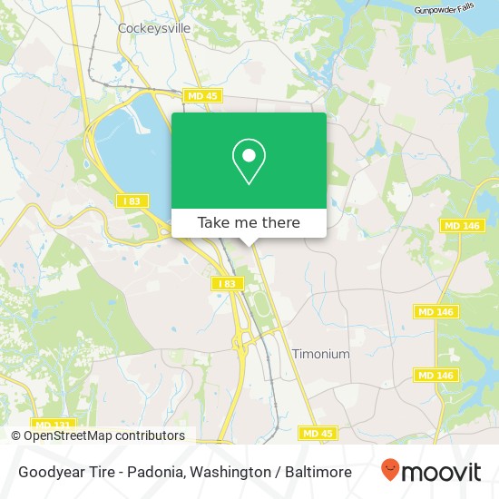 Mapa de Goodyear Tire - Padonia