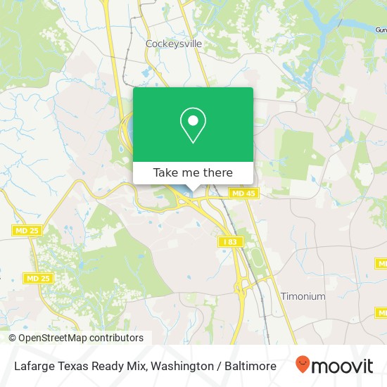 Mapa de Lafarge Texas Ready Mix
