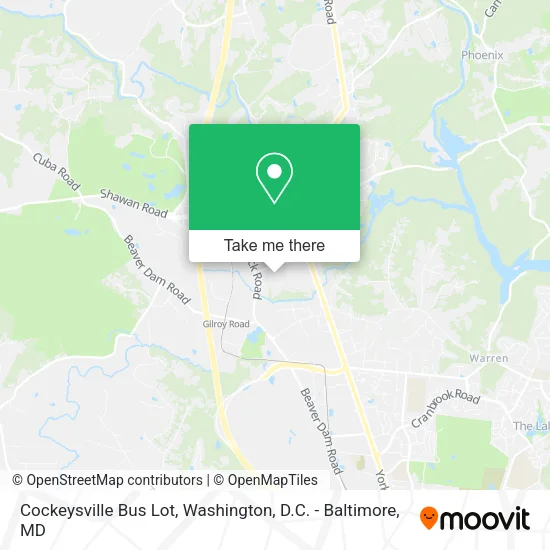 Cockeysville Bus Lot map