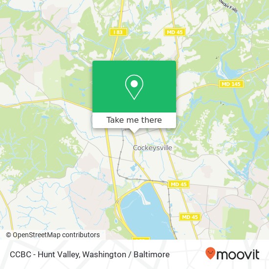 CCBC - Hunt Valley map