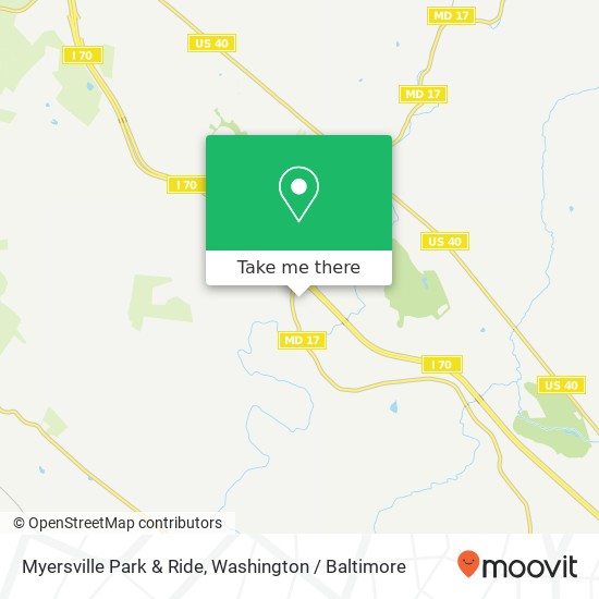 Myersville Park & Ride map