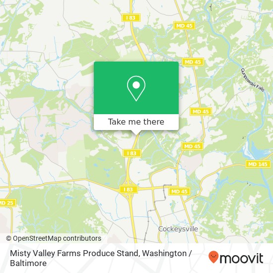 Misty Valley Farms Produce Stand map