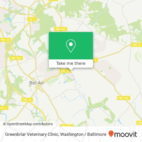 Greenbriar Veterinary Clinic map