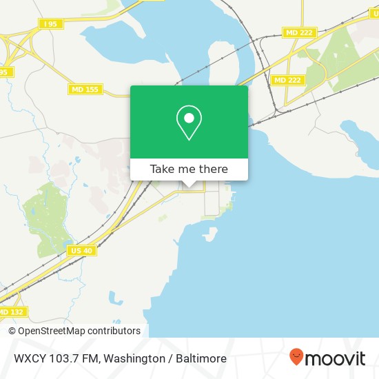 WXCY 103.7 FM map