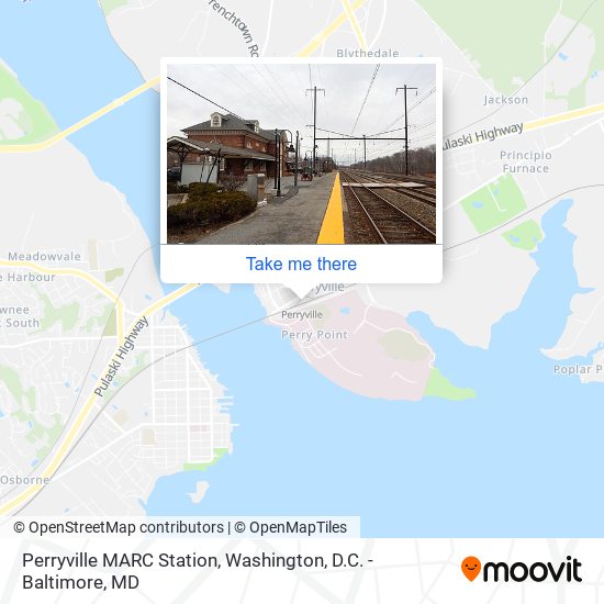 Perryville MARC Station map