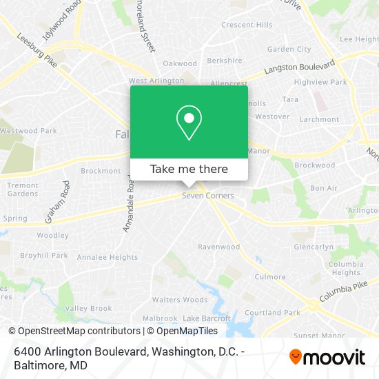 6400 Arlington Boulevard map