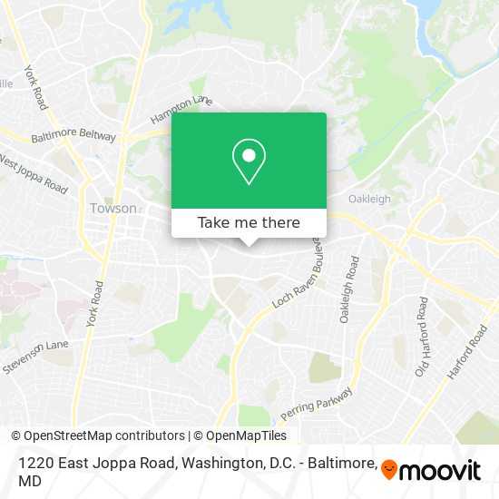1220 East Joppa Road map